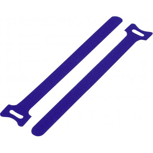 TRU COMPONENTS kabelový manažer na suchý zip ke spojování háčková a flaušová část (d x š) 310 mm x 16 mm modrá 20 ks