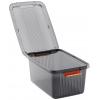 KIS 237489 Úložný box, K Latch, stohovatelné, (š x v x h) 590 x 180 x 390 mm, kouřová šedá, průsvitná, 1 ks
