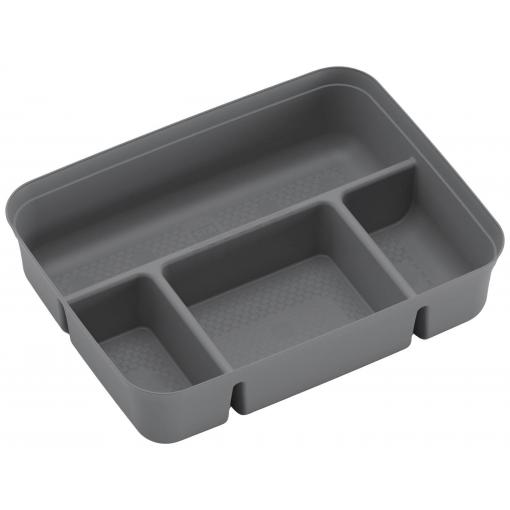 KIS 244600 vkládací krabice , K Latch, stohovatelné, (š x v x h) 355 x 85 x 265 mm, šedá, 1 ks