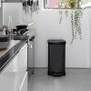 Curver Deco bin metalics 246364 odpadkový koš, 50 l, (š x v x h) 390 x 720 x 290 mm, černá, 1 ks