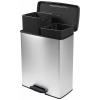 Curver Deco bin slim 254619 odpadkový koš, 52 l, (š x v x h) 486 x 615 x 284 mm, stříbrná, černá, 1 ks