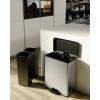 Curver Deco bin slim 254619 odpadkový koš, 52 l, (š x v x h) 486 x 615 x 284 mm, stříbrná, černá, 1 ks