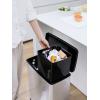 Curver Deco bin slim 254619 odpadkový koš, 52 l, (š x v x h) 486 x 615 x 284 mm, stříbrná, černá, 1 ks