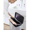 Curver Deco bin slim 254610 odpadkový koš, 65 l, (š x v x h) 480 x 615 x 280 mm, stříbrná, černá, 1 ks