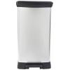 Curver Deco bin metalics 254620 odpadkový koš, 46 l, (š x v x h) 407 x 749 x 307 mm, stříbrná, černá, 1 ks