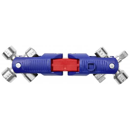 Knipex 00 11 06 V04 KNIPEX 00 11 06 V04 Univerzální klíč na rozvodné skříně JointKey Quadro pro běžné zavírací systémy, 161 mm klíč od skříňového rozvaděče 1 ks