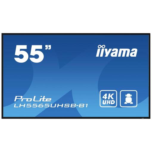 Iiyama ProLite LH5565UHSB-B1 displej Digital Signage Energetická třída (EEK2021): E (A - G) 138.7 cm (54.6 palec) 3840 x 2160 Pixel 24/7 Funkce proti