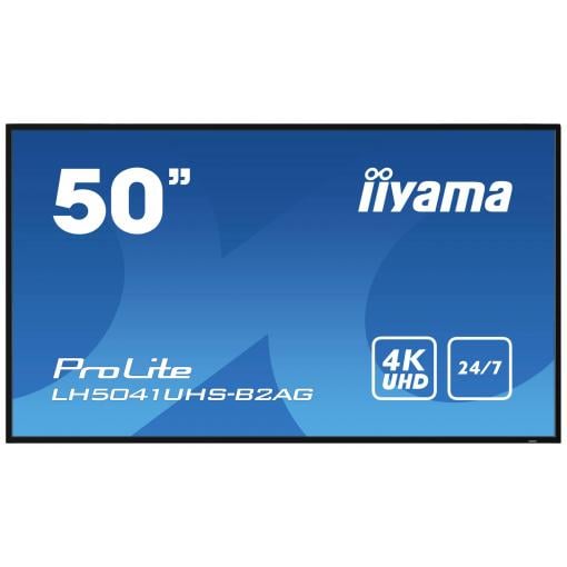 Iiyama ProLite LH5041UHS-B2AG displej Digital Signage Energetická třída (EEK2021): G (A - G) 127 cm (50 palec) 3840 x 2160 Pixel 24/7 Funkce proti vzplanutí,