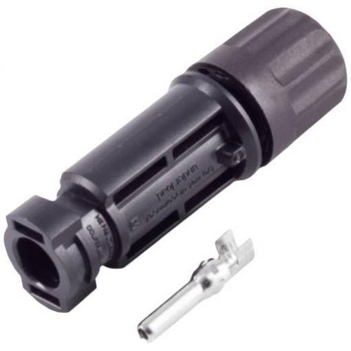 PV4 zástrčka 2.5 -6 mm², IP68, 1500 v 2800010 černá BKL Electronic Množství: 25 ks