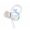 Renkforce RF-6071564 RJ45 síťové kabely, propojovací kabely CAT 6A F/UTP 0.50 m bílá Zásuvné kontakty otočné o 360°, Zahnutý kabelový vývod 1 ks