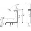 Finder 93.11 patice pro relé S úchytným třmenem , Finder řada 34, Finder 34.51, Finder 34.81, (d x š x v) 33 x 6.2 x 28.35 mm, Tray, 1 ks