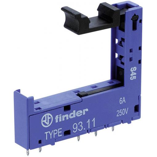 Finder 93.11 patice pro relé S úchytným třmenem , Finder řada 34, Finder 34.51, Finder 34.81, (d x š x v) 33 x 6.2 x 28.35 mm, Tray, 1 ks