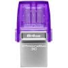 Kingston DataTraveler microDuo 3C USB flash disk Retail 64 GB nerezová ocel, fialová DTDUO3CG3/64GB USB 3.2 (Gen 1x1) , USB-C®