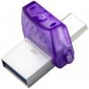 Kingston DataTraveler microDuo 3C USB flash disk Retail 64 GB nerezová ocel, fialová DTDUO3CG3/64GB USB 3.2 (Gen 1x1) , USB-C®