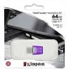 Kingston DataTraveler microDuo 3C USB flash disk Retail 64 GB nerezová ocel, fialová DTDUO3CG3/64GB USB 3.2 (Gen 1x1) , USB-C®