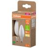 OSRAM HOMELIGHTING 4099854253805 LED Energetická třída (EEK2021) A (A - G) E14 svíčkový tvar 2.2 W = 40 W teplá bílá (Ø x v) 35 mm x 35 mm 2 ks