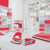 Leitz 50081026 kancelářská děrovačka červenobílá max. formát nastavení: DIN A4 30 listů (80 g/m²)