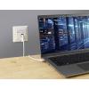 Renkforce RF-6071572 RJ45 síťové kabely, propojovací kabely CAT 8 S/FTP 1.00 m bílá Zásuvné kontakty otočné o 360°, Zahnutý kabelový vývod 1 ks