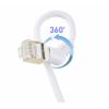 Renkforce RF-6071572 RJ45 síťové kabely, propojovací kabely CAT 8 S/FTP 1.00 m bílá Zásuvné kontakty otočné o 360°, Zahnutý kabelový vývod 1 ks