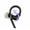 Renkforce RF-6071548 RJ45 síťové kabely, propojovací kabely CAT 6A F/UTP 1.00 m černá Zásuvné kontakty otočné o 360°, Zahnutý kabelový vývod 1 ks