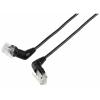 Renkforce RF-6071544 RJ45 síťové kabely, propojovací kabely CAT 6 U/UTP 2.00 m černá Zásuvné kontakty otočné o 360°, Zahnutý kabelový vývod 1 ks