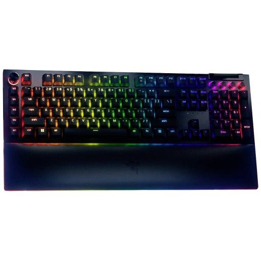 RAZER BlackWidow V4 Pro Green Switch kabelový herní klávesnice německá, QWERTZ černá s podsvícením