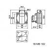 Bals Elektrotechnik 71099 zásuvka se sklopným víkem IP54 modrá