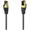 Hama 00200692 RJ45 síťové kabely, propojovací kabely CAT 8 S/FTP 1.5 m černá pozlacené kontakty 1 ks