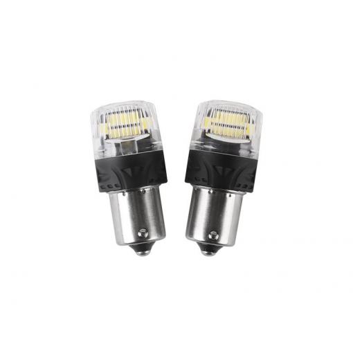 Autožárovka LED BA15S 12V CARCLEVER 16LED 2835SMD bílá 2ks