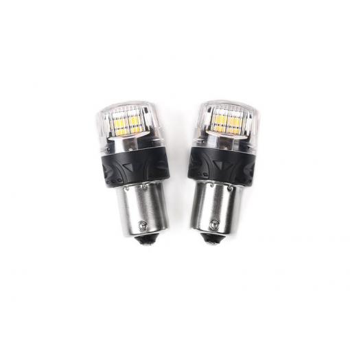 Autožárovka LED BA15S 12V CARCLEVER 16LED 2835SMD oranžová