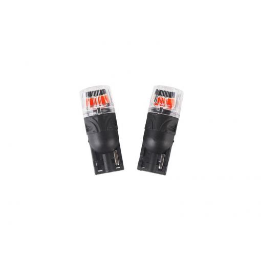 Autožárovka LED T10 12V CARCLEVER 4LED 2835SMD červená