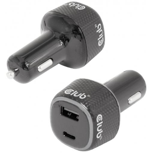 club3D CAC-1922 USB nabíječka, 1x USB A , 1x USB-C®, 63 W, černá