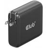 club3D CAC-1912 napájecí adaptér k notebooku, GaN, USB Power Delivery (USB-PD) , 2x USB A, 2x USB-C®, 100 W, Dodávka energie, černá