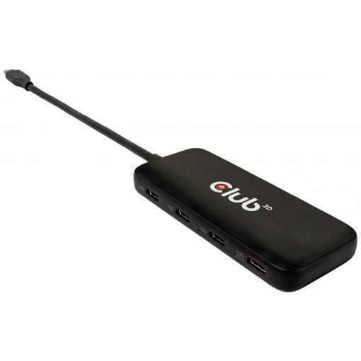 club3D USB 3.0 adaptér [1x USB-C® zástrčka - 4x USB-C® zásuvka] USB-Hub Typ C 0 mm