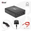 club3D CAC-1906 napájecí adaptér k notebooku, GaN, USB Power Delivery (USB-PD) , 3x USB-C®, 1x USB A , 132 W, Dodávka energie, černá