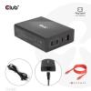 club3D CAC-1906 napájecí adaptér k notebooku, GaN, USB Power Delivery (USB-PD) , 3x USB-C®, 1x USB A , 132 W, Dodávka energie, černá