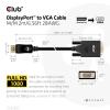 club3D DisplayPort / VGA kabel Konektor DisplayPort, VGA pólové Zástrčka 2.00 m černá CAC-1012 Kabel DisplayPort