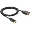 club3D DisplayPort / VGA kabel Konektor DisplayPort, VGA pólové Zástrčka 2.00 m černá CAC-1012 Kabel DisplayPort