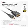 club3D DisplayPort / VGA kabel Konektor DisplayPort, VGA pólové Zástrčka 2.00 m černá CAC-1012 Kabel DisplayPort