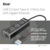 club3D CSV-1430A USB 3.0 / RJ45 adaptér černá 18 cm