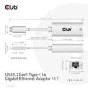 club3D Club 3D CAC-1519 - Netzwerkadapter - USB-C 3.2 Gen 1 adaptér 10 / 100 / 1000 MBit/s USB-C®, RJ45