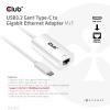 club3D Club 3D CAC-1519 - Netzwerkadapter - USB-C 3.2 Gen 1 adaptér 10 / 100 / 1000 MBit/s USB-C®, RJ45