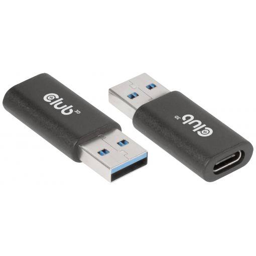 club3D USB adaptér USB 3.2 Gen1 USB-A zástrčka, USB-C ® zásuvka 0 mm černá CAC-1525