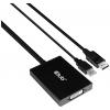 club3D CAC-1010-A DisplayPort / DVI adaptér [1x zástrčka DisplayPort, USB A - 1x DVI zásuvka 24+1pólová] černá 60 cm