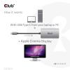 club3D CAC-1510-A USB-C® / DVI adaptér [1x USB-C® - 1x DVI] stříbrná 24.5 cm