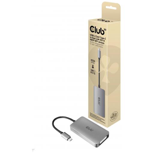 club3D CAC-1510-A USB-C® / DVI adaptér [1x USB-C® - 1x DVI] stříbrná 24.5 cm