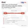 club3D Kabel USB-C USB 2.0 USB-C ® zástrčka 3.00 m oranžová CAC-1513