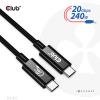 club3D Kabel USB-C USB 4.0 USB-C ® zástrčka 2.00 m černá CAC-1575