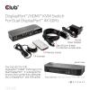 club3D KVM Switch 4K60Hz přepínač KVM HDMI dálkové ovládání 4096 x 2160 Pixel