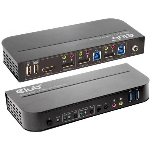 club3D KVM Switch 4K60Hz přepínač KVM HDMI dálkové ovládání 4096 x 2160 Pixel